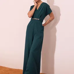 FabAlley Front Chain Wrap Basic Jumpsuit-picture-9