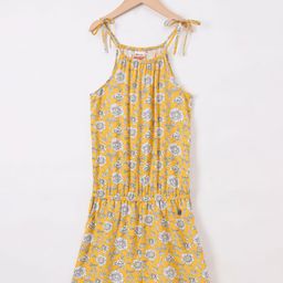 edheads Girls Floral Printed Shoulder Straps Playsuit-image-56