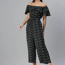 SHOWOFF Women Off-Shoulder Printed Cotton Jumpsuit-picture-50