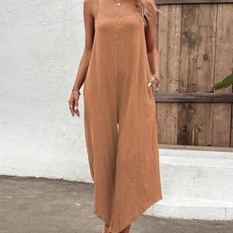 StyleCast Orange Waist Tie Ups Culotte Jumpsuit-picture-24