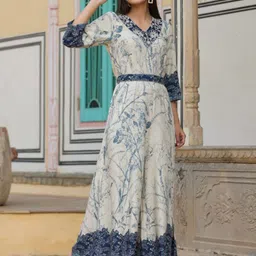 Juniper Abstract Printed Embroidered Basic Jumpsuit image 3