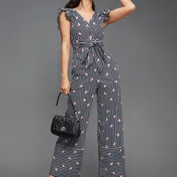 Miss Chase Striped Pure Cotton Basic Jumpsuit-picture-15