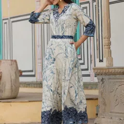 Juniper Abstract Printed Embroidered Basic Jumpsuit image 4