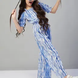 Stylo Bug Girls Tie And Dye Printed Basic Jumpsuit-image-97