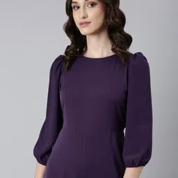 SHOWOFF Puff Sleeves Cotton Culotte Jumpsuit-picture-32