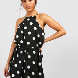 Boohoo Polka Dots Printed Playsuit-26