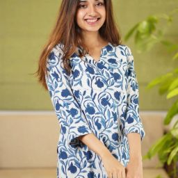 Casual Regular Sleeves Floral Print Women White, Blue Top-image-29