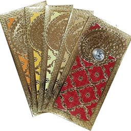 Designer Sagun Gift Envelope with golden metallic Border and Coin Money Envelopes-21