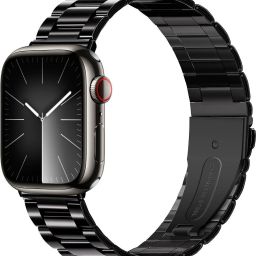 Bruno Milano Stainless Steel Iwatch Black Band 49 mm Stainless Steel Watch Strap-image-4