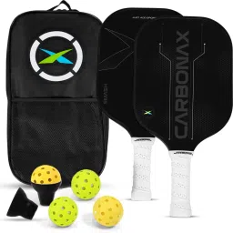 Carbonax 16mm Pickleball Set: 2 Paddles, 4 Balls, Bag, PP Core, TPU Edge Pickleball Paddle-picture-18
