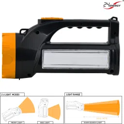 24 energy Long Range Laser Torch with Side SMD Light | Orange Torch image 2