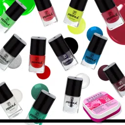 Trendy Quick-drying, Long-Lasting Gel Based Nail Polish Set of 12 Pcs 5ml each x 12 Pcs, MultiColor Combo-3