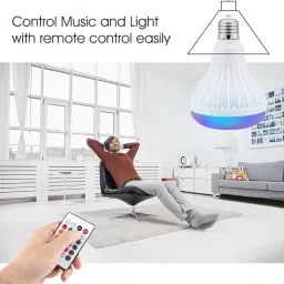 NKL Home Decorate LED Music RGB 011 Bluetooth Speaker Colorful with Remote Control Smart Bulb image 4