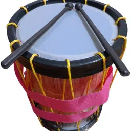 Indian Made Musical Drum Chenda Dhol Toys for Kids Large size with 2 sticks-15