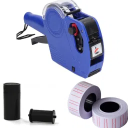 Combo of Price Label Gun With 2 Rolls Price Label & 1 Ink Roller, Use for Retail Taging Gun-26