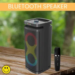 GUGGU A1 (PORTABLE BLUETOOTH PARTY SPEAKER) Wireless Karaoke Mic & Deep Bass SoundH327 40 W Bluetooth Party Speaker-image-11