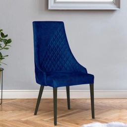 casacraft from pepperfry Artis Velvet Dining Chair in Royal Blue Colour-picture-47