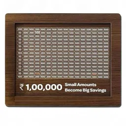 Wooden Money Saving Box | Cash Saver Money Box with Counting Target Coin Bank-31