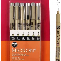 Sakura Pigma Micron Fineliner Pens-Archival Black Ink Pens-Assorted Point Sizes Fineliner Pen-image-8