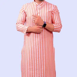 tibra collection Men Striped Cotton Blend Straight Kurta-picture-18