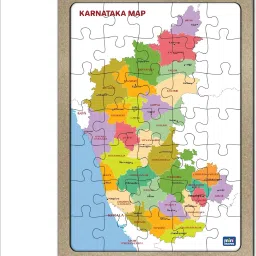 Karnataka Map Wooden Jigsaw Puzzle, 40Pcs-picture-16