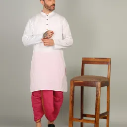 Shyam handloom Men's Pink Color Panjakejam Readymade Golden Zari Border Silk Dhoti Embroidered, Striped, Solid Men Dhoti-image-56