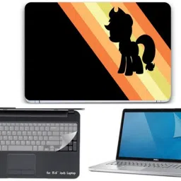 Lonaar 3IN1 Vinyl Decal Laptop Skin Sticker Combo With Screen Guard & Key Guard (3584) Combo Set-picture-23
