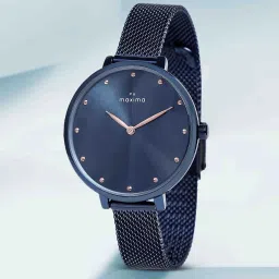 Attivo Blue Dial Two Hands Fashion Timepiece Elegant Design Analog Watch - For Women O-63880CMLG-picture-0