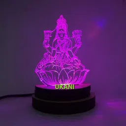 3D USB Shree Laxmi MATA Night Lamp for Car/Office/Desktop/Gift/Table Top 7 Color Change Light Size 3 Inch Table Lamp-15