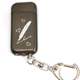 Premium Refillable Small Feather Hand with Keyring Grey Designer Cigarette Lighter Slim Design Cigarette Pocket Lighter - Windproof Lighter - Jet Flame - Hookah Lighter Pocket Lighter-31