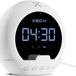 Digital white and Black Clock-9
