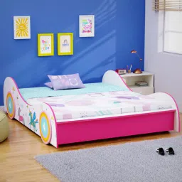 boingg! - a happy start Snowflake Cart Kids Double Bed In White Colour-picture-5