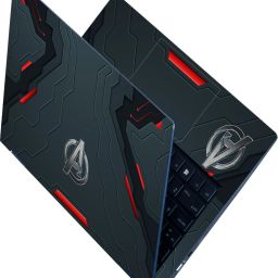Flipkart SmartBuy Full Body Laptop Skin Sticker - Gaming Background Black Red a Logo Self Adhesive Vinyl Laptop Decal 15.6-72