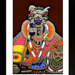 Banke Bihari Photo Frame | Banke Bihari Wall Painting Digital Reprint 13.5 inch x 10 inch Painting-image-57