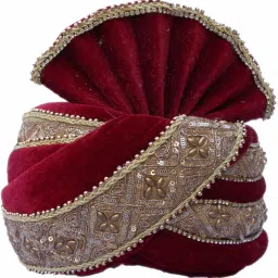 Krypmax Embroidered, Self Design, Striped Pagri-image-41