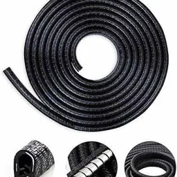 Car Door Edge Trim Moulding Rubber Strip Seal Guard Scratch Protect (U Shape) Car Beading Roll 5 Meter(Black) Car Beading Roll For Door-40