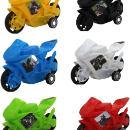 Set of 6 pull back racing mini plastic bikes|Hayabusa motorcycles toy for kids-17