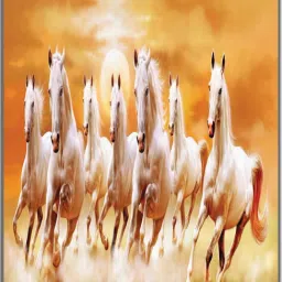 SEVEN HORSE Digital reprint exampad school collage Size 14x10 inch 1756-image-6