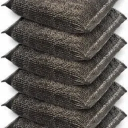 sponge scrubber with steel mesh( pack of 6) Scrub Pad-image-9
