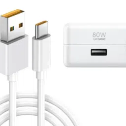 Avaxon 80 W SuperVOOC 6 A Wall Charger for Mobile with Detachable Cable-6