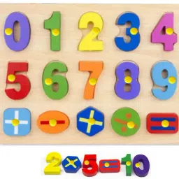 Number Puzzle Board for Kids with Colorful Picture Early counting Learning Board-59