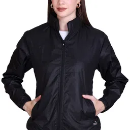 SANHOK Waterproof Polyester Windcheater Sports Gym Running Travel Sunscreen Jacket Solid Women Wind Cheater-image-100
