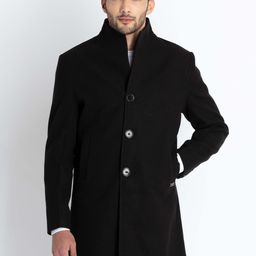 status quo Polyester Solid Coat For Men-picture-22