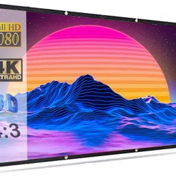 Moiz 150" Inch Projector Screen (Foldable) 10 x 8 Feet 4:3 Ratio 3D UHD Supported Design 117 Projector Screen (Width 305 cm x 244 cm Height)-38