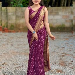 Woven, Embellished Banarasi Silk Blend, Jacquard Saree-image-87