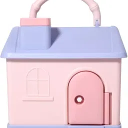 House Piggy Bank with Lock Code - Plastic Piggy Bank for Kids, Coin Bank-image-9