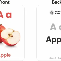 spartan kids Number,Fruit and Alphabet Flash Cards For Kids(set of 3) image 4
