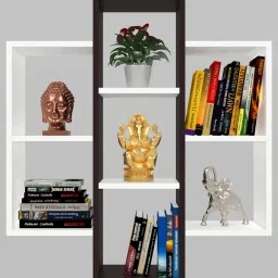 7 Layer Box Bookshelf for Books | Book Display Storage Rack Shelf | Engineered Wood Open Book Shelf-image-1