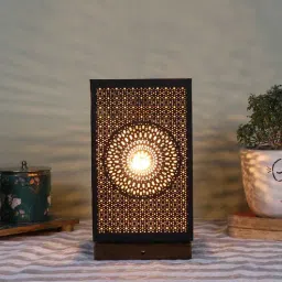 new era Etched Metal Night Lamp with Metal Shade (Antique Gold & Gold)-picture-24