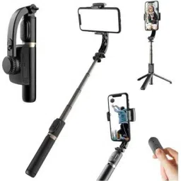 EVAAENTERPRISES 3-Axis Q08 Gimbal in Black Stunning Color 3 Axis Gimbal for Mobile, Camera image 2